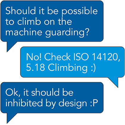 ISO 14120, 5:18 Climbing