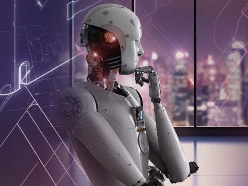 Thinking robot.